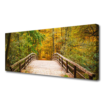 Obraz canvas Drewniany Mostek nad Potokiem