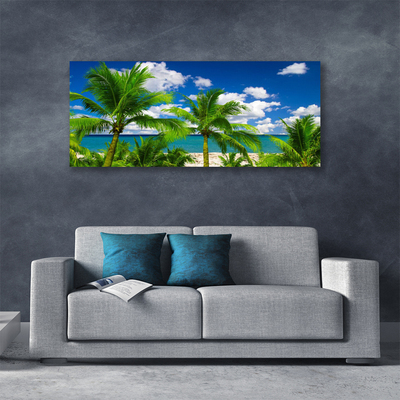 Obraz canvas Tropikalna Panorama z Palmami
