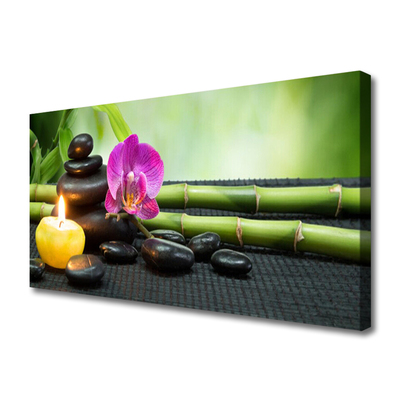 Obraz Canvas Bambus Kwiat Zen Spa