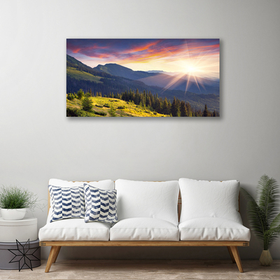 Obraz Canvas Góra Las Słońce Krajobraz