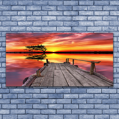 Obraz canvas Drewniane Molo nad Jeziorem