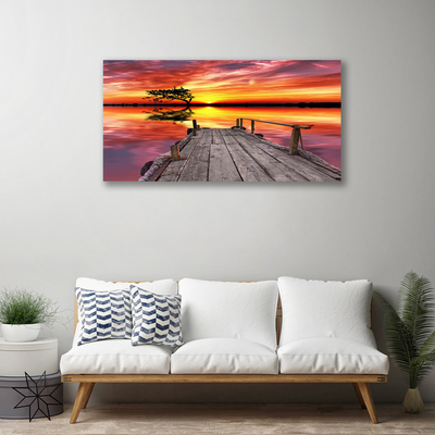 Obraz canvas Drewniane Molo nad Jeziorem