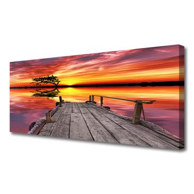 Obraz canvas Drewniane Molo nad Jeziorem