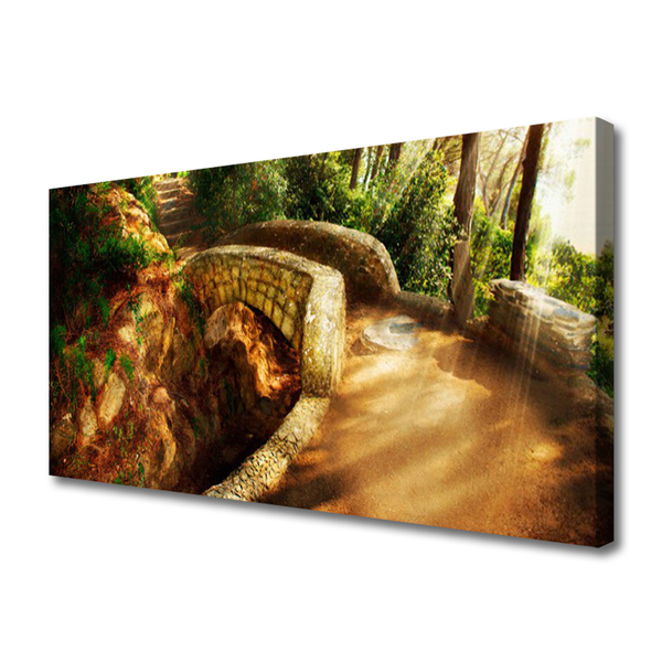 Obraz canvas Malowniczy Most wśród Drzew