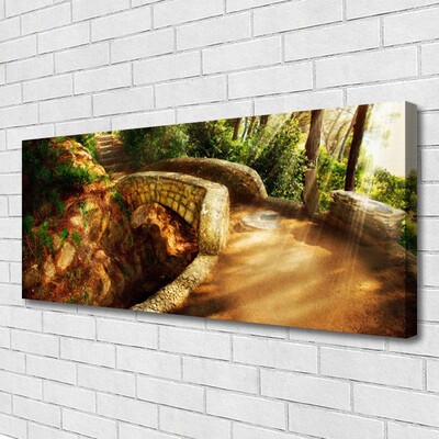 Obraz canvas Malowniczy Most wśród Drzew