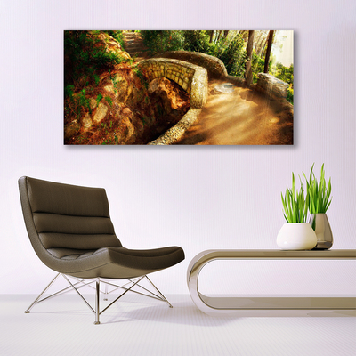 Obraz canvas Malowniczy Most wśród Drzew