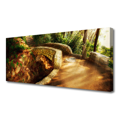 Obraz canvas Malowniczy Most wśród Drzew