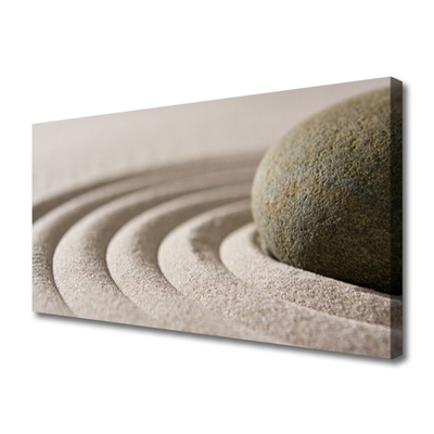 Obraz canvas Artystyczna Kompozycja z Piasku i Kamieni