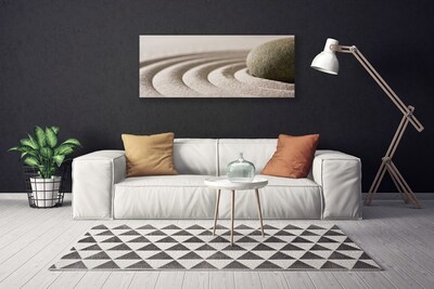 Obraz canvas Artystyczna Kompozycja z Piasku i Kamieni
