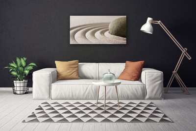 Obraz canvas Artystyczna Kompozycja z Piasku i Kamieni