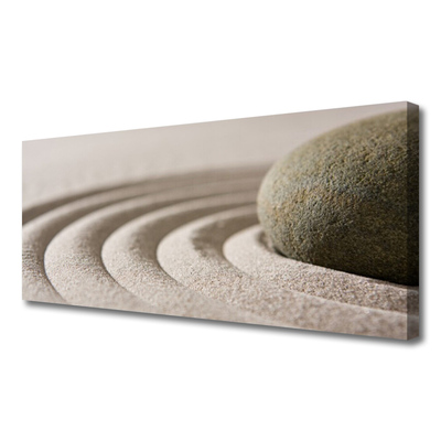 Obraz canvas Artystyczna Kompozycja z Piasku i Kamieni