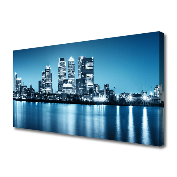 Duży obraz na płótnie Sylwetka Miejskich Wieżowców