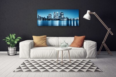 Duży obraz na płótnie Sylwetka Miejskich Wieżowców