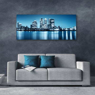 Duży obraz na płótnie Sylwetka Miejskich Wieżowców