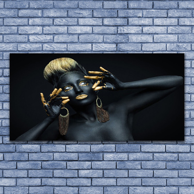 Obraz canvas Artystyczny Portret Kolorem Malowany