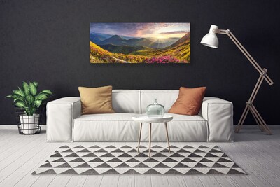 Obraz drukowany na płótnie Słoneczna Polana pod Szczytami