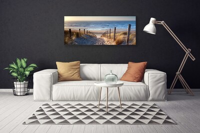Obraz canvas Drewniana Ścieżka na Piasku