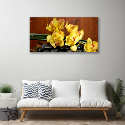 Obraz canvas na ścianę Fioletowa Orchidea w Detalu