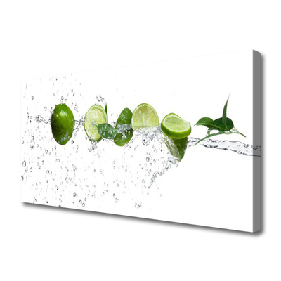 Obraz canvas Orzeźwiająca Limonka w Wodzie