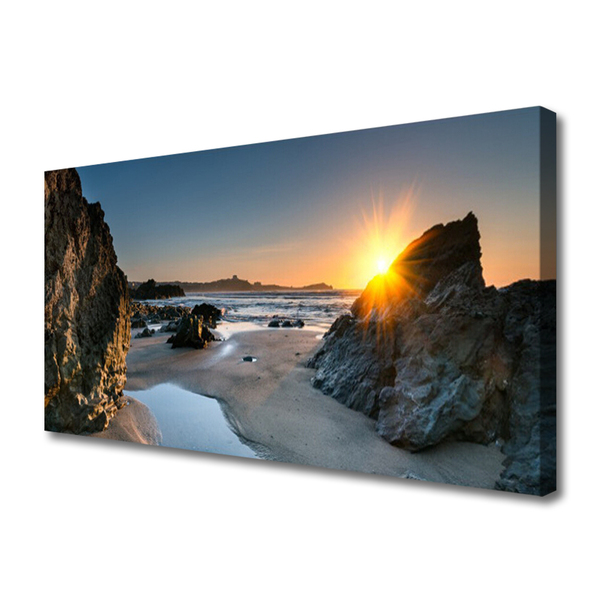 Obraz Canvas Skała Plaża Słońce Krajobraz