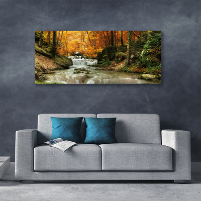 Obraz canvas Ukryty Wodospad w Gęstwinie