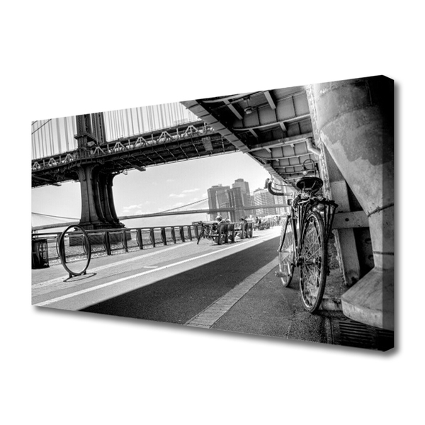 Obraz canvas Rowerowy Szlak nad Mostem