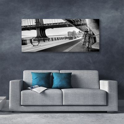 Obraz canvas Rowerowy Szlak nad Mostem