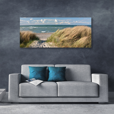 Obraz Canvas Plaża Morze Trawa Krajobraz