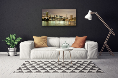 Obraz drukowany na płótnie Światła Nocnego Mostu