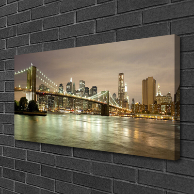 Obraz drukowany na płótnie Światła Nocnego Mostu