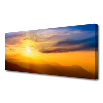 Obraz Canvas Góra Słońce Chmury Krajobraz