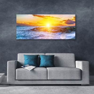 Obraz Canvas Zachód Słońca Morze Wybrzeże