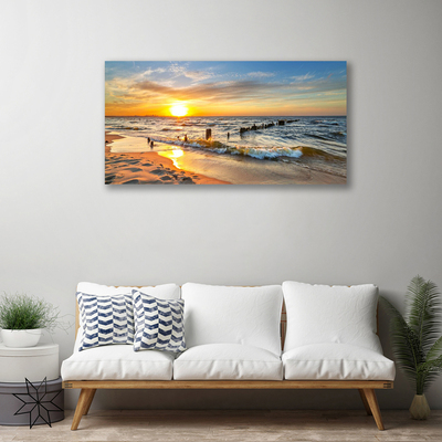 Obraz canvas Wieczór na Piaszczystej Plaży