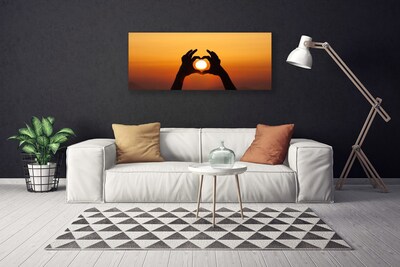 Obraz canvas Symbol Miłości w Blasku Słońca