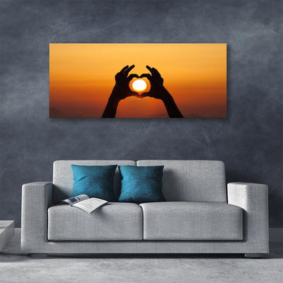 Obraz canvas Symbol Miłości w Blasku Słońca