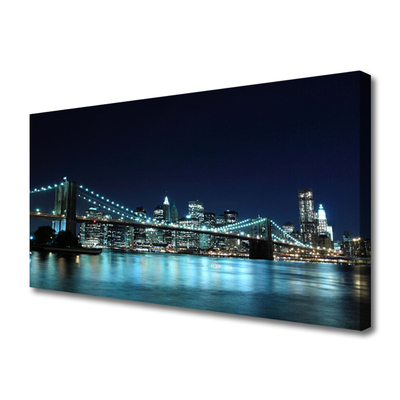Obraz canvas Światła Wielkiego Mostu Nocą