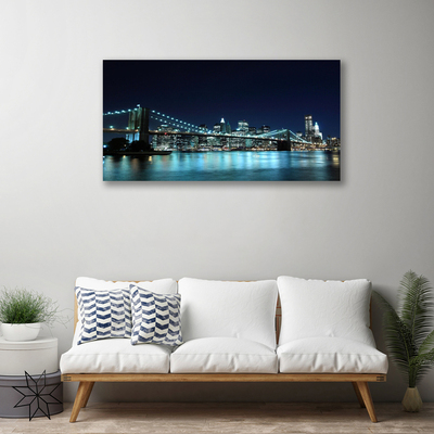 Obraz canvas Światła Wielkiego Mostu Nocą