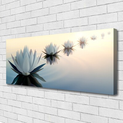 Obraz canvas na ścianę Szlachetny Grzybień Biały