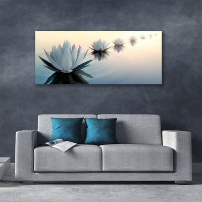 Obraz canvas na ścianę Szlachetny Grzybień Biały