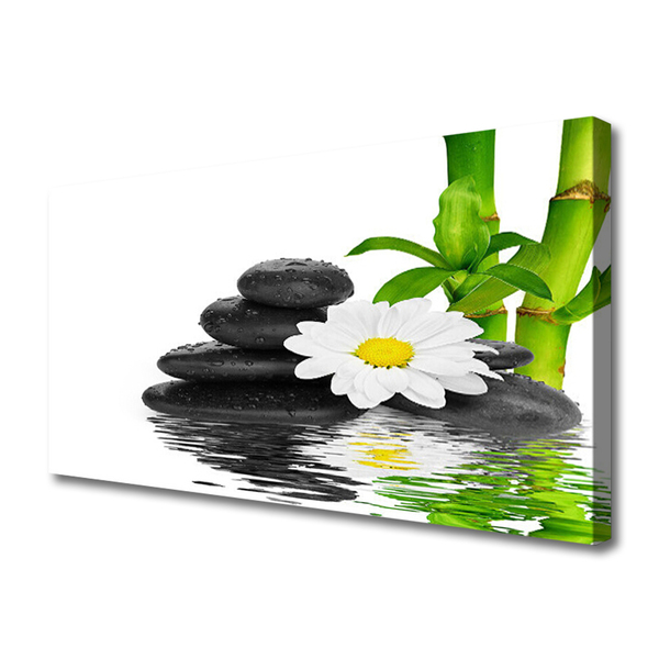 Obraz canvas Harmonijna Kompozycja Zen z Bambusem
