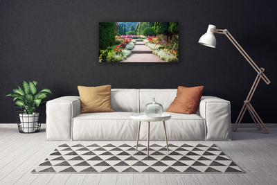 Obraz canvas Romantyczne Schody w Ogrodzie