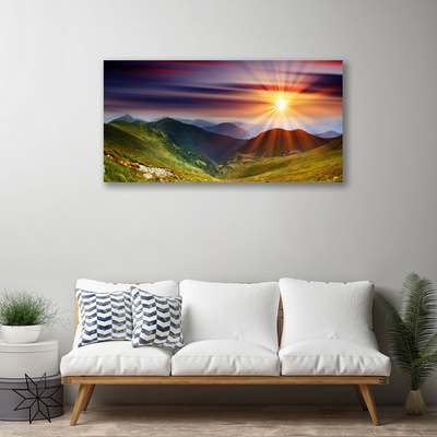 Obraz Canvas Góry Zachód Słońca Krajobraz