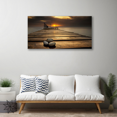 Obraz Canvas Morze Molo Zachód Słońca