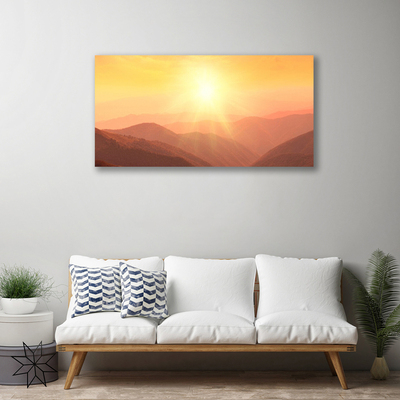 Obraz Canvas Słońce Góry Krajobraz