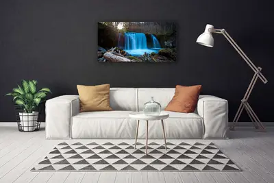 Obraz canvas Wodospad w Urokliwym Lesie
