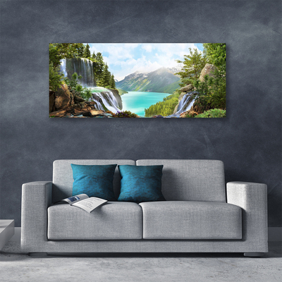 Obraz Canvas Zatoka Wodospad Góry