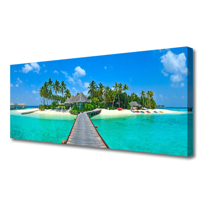Obraz Canvas Tropikalna Plaża Palmy