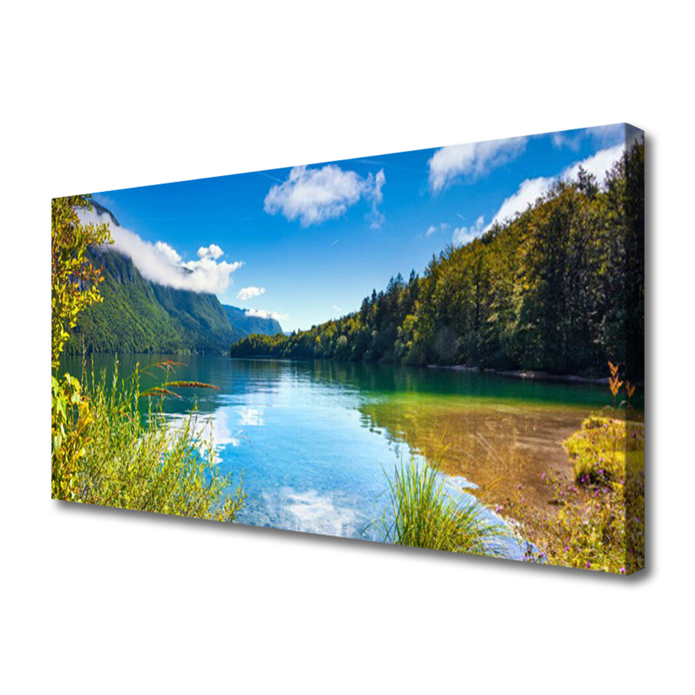 Obraz Canvas Góry Las Natura Jezioro