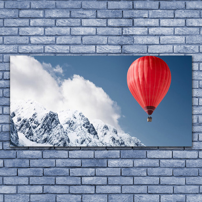 Obraz drukowany na płótnie Lot Balonem nad Śnieżnymi Alpami