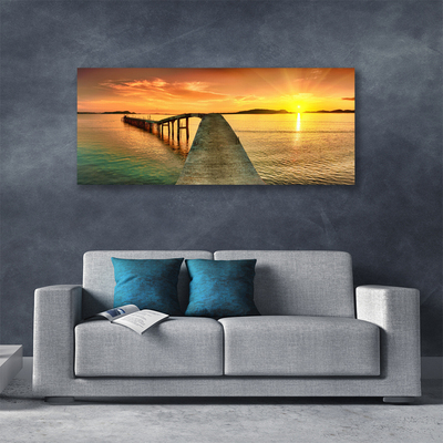 Obraz Canvas Morze Słońce Most Krajobraz